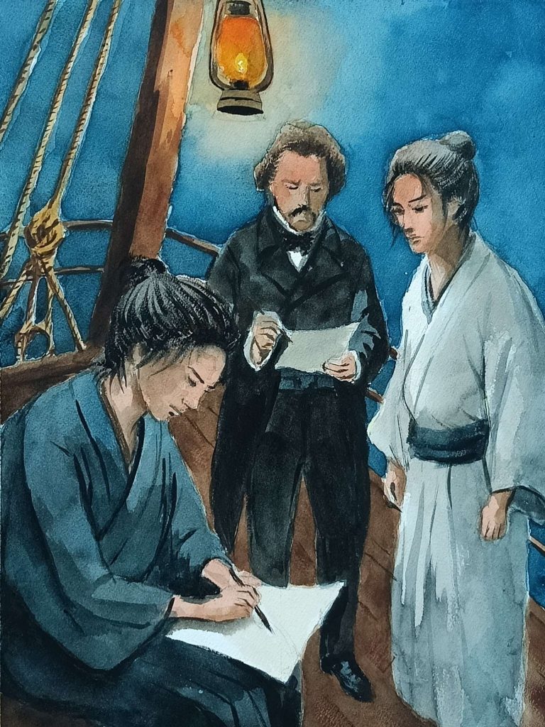 船上の三人